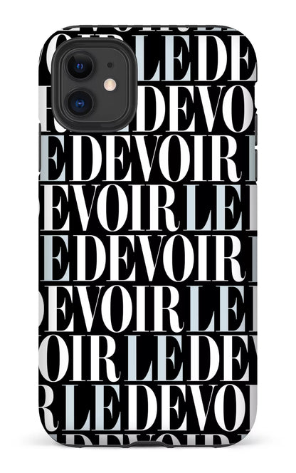 iPhone 11 Tough Matte Le Devoir — Gros logos -