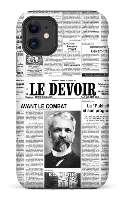 iPhone 11 Tough Matte Le Devoir — Premier édito -