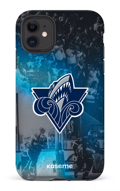 iPhone 11 Tough Matte Océanic Logo & Foule -