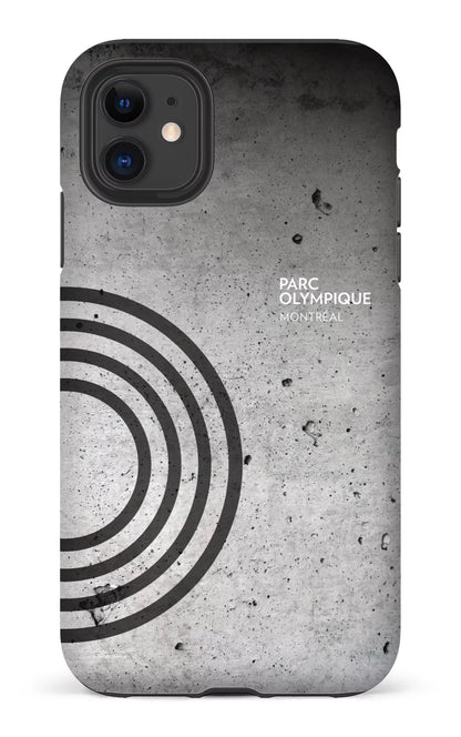 iPhone 11 Tough Matte Parc Olympique - Texture Béton -