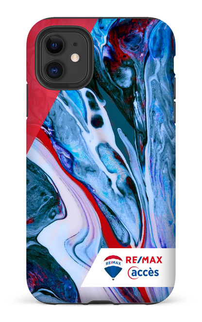 iPhone 11 Tough Matte Peinture marbrée claire -
