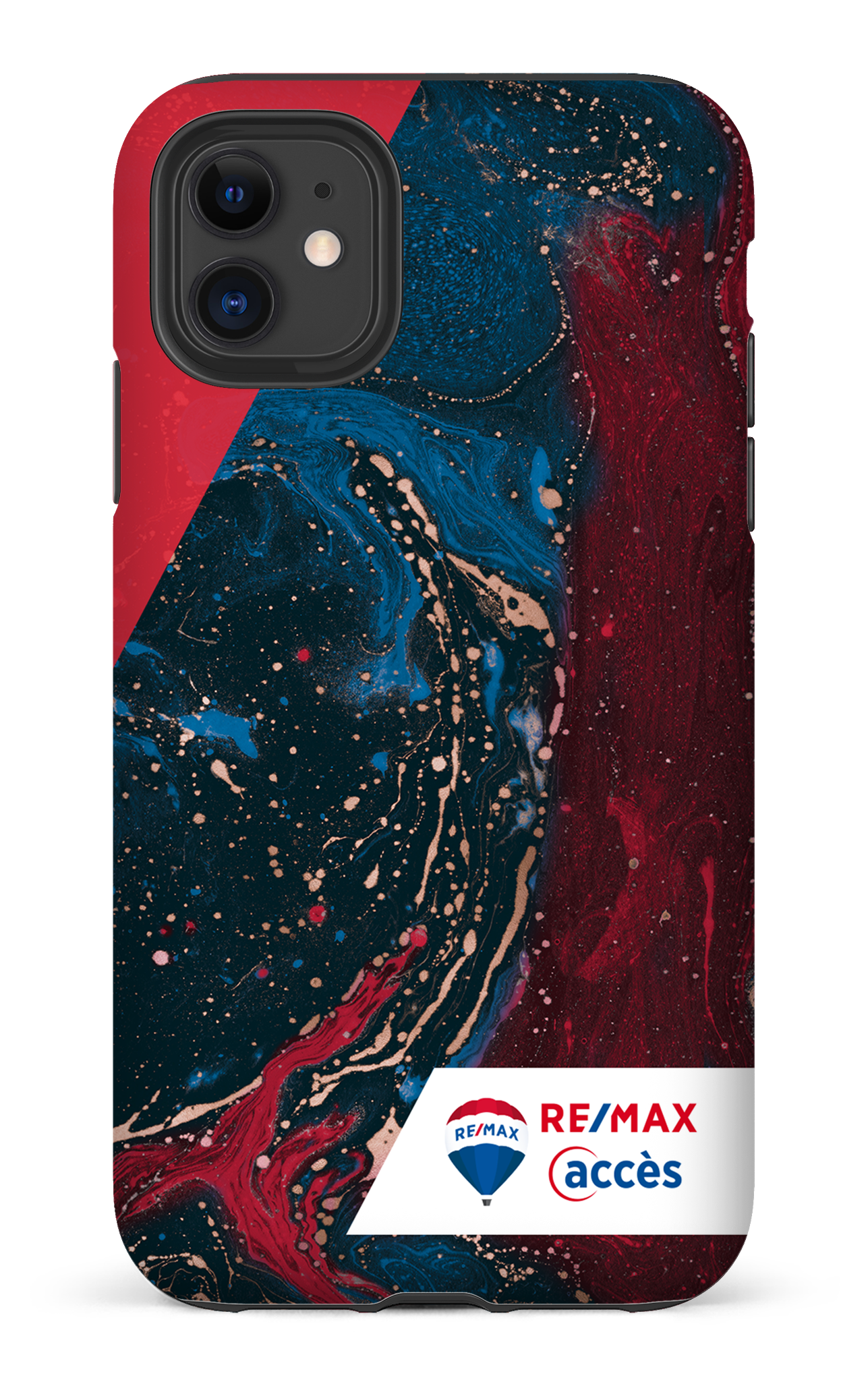 iPhone 11 Tough Matte Peinture marbrée sombre -