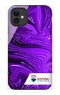 iPhone 11 Tough Matte Peinture marbrée sombre violette de Francheville -