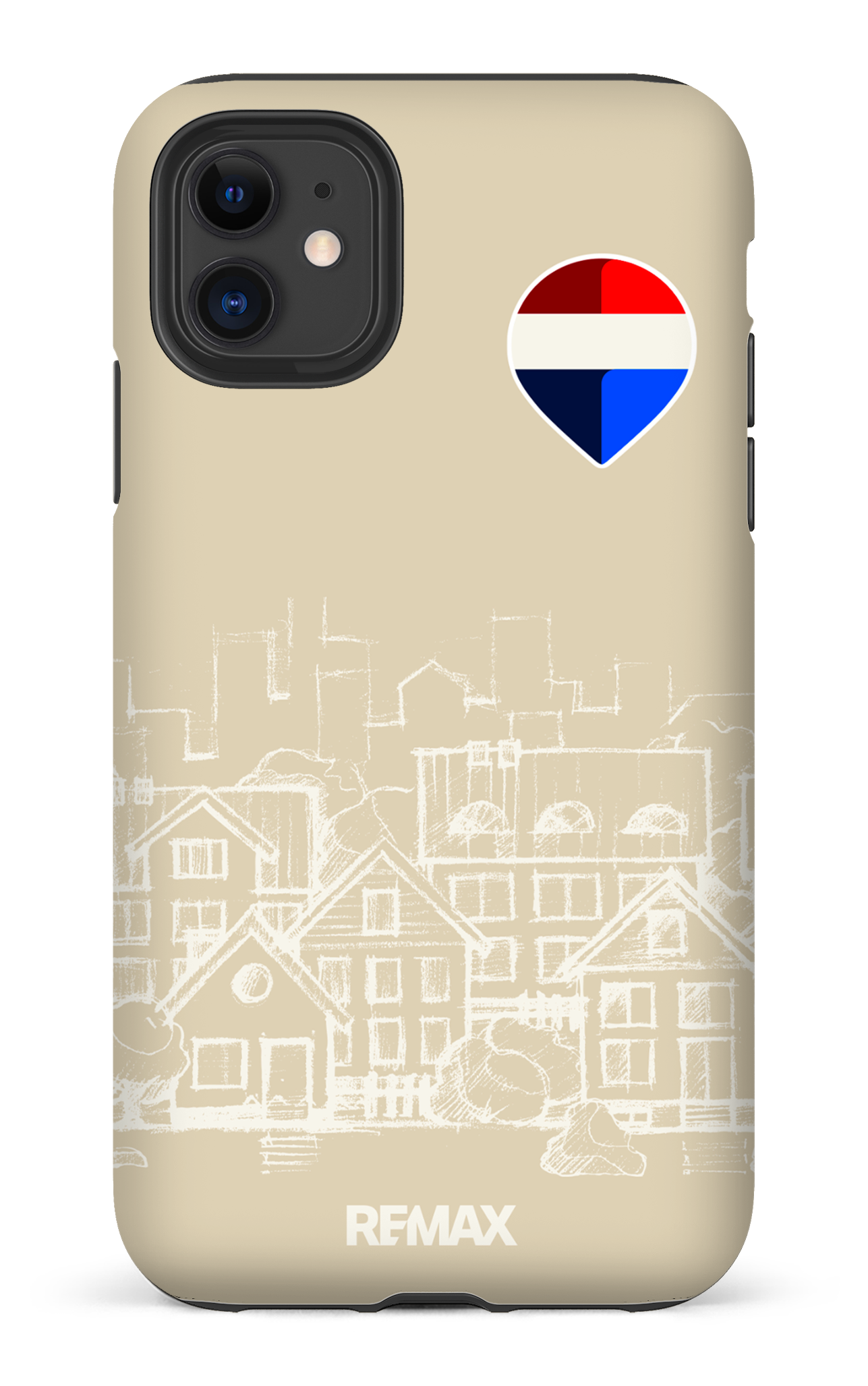 iPhone 11 Tough Matte Remax Sketch Crème -