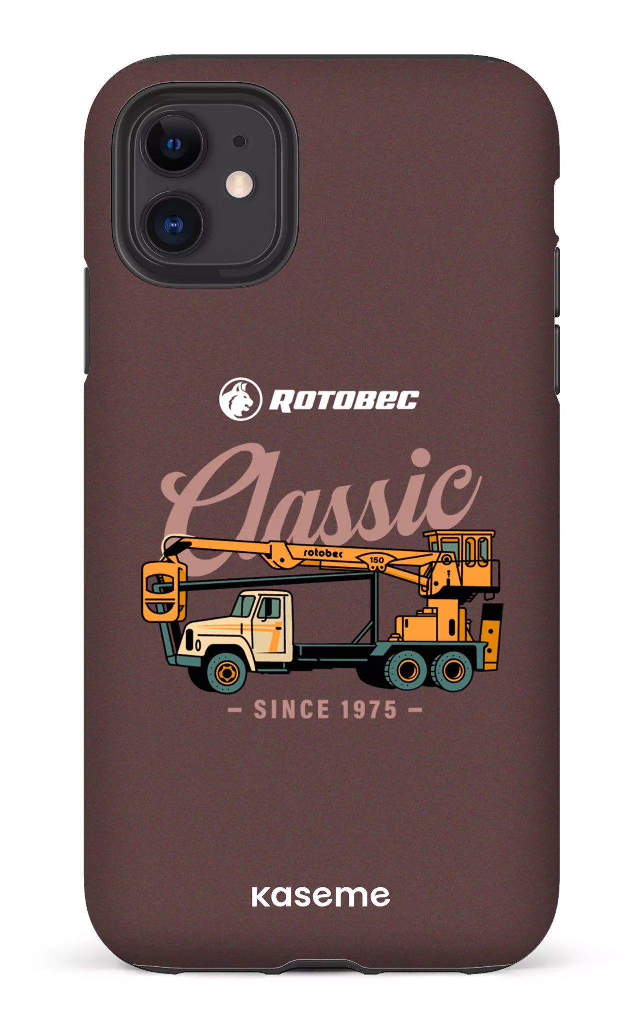 iPhone 11 Tough Matte Rotobec Brun "Classic" -
