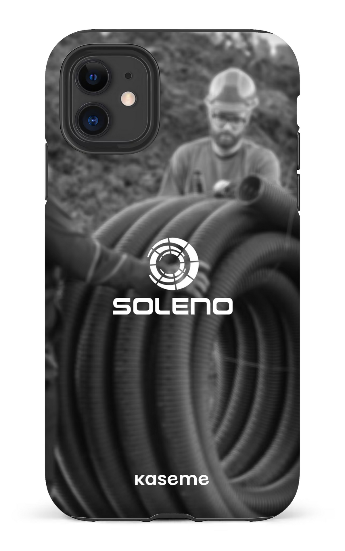 iPhone 11 Tough Matte Soleno tuyau N&B -