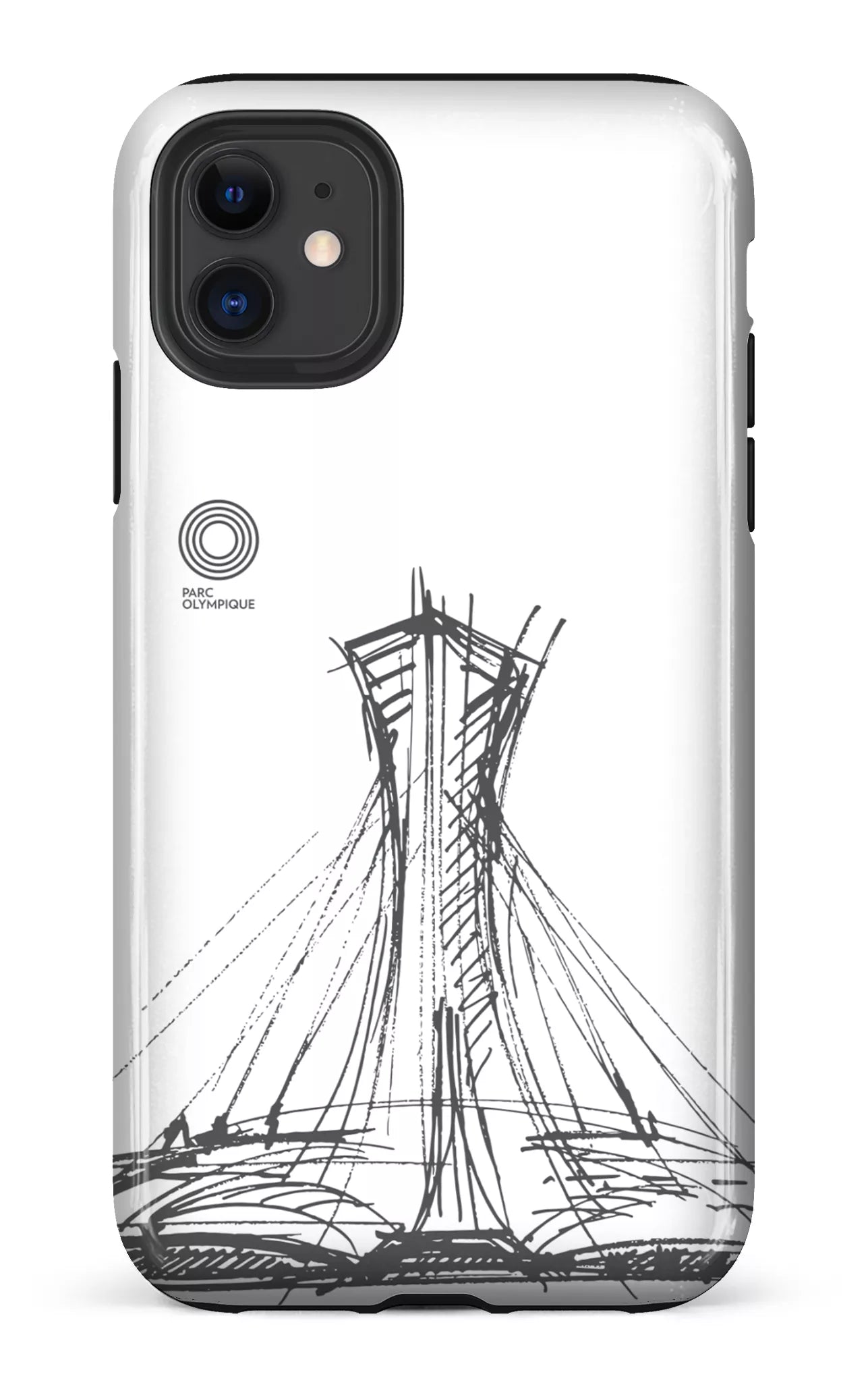 iPhone 11 Tough Parc Olympique - Croquis Blanc -