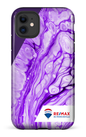 iPhone 11 Tough Peinture marbrée claire violette de Francheville -