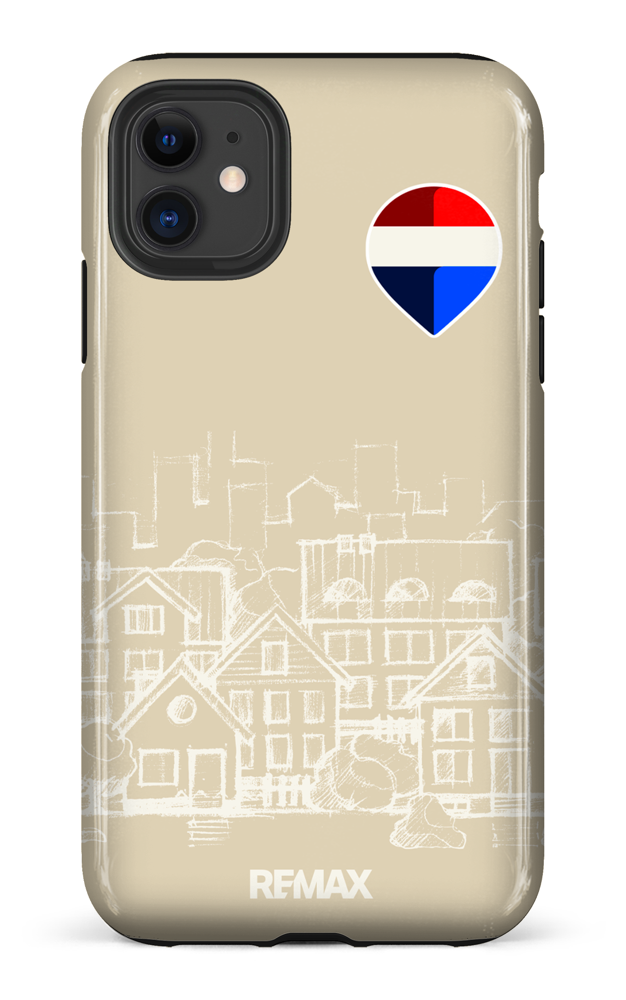 iPhone 11 Tough Remax Sketch Crème -