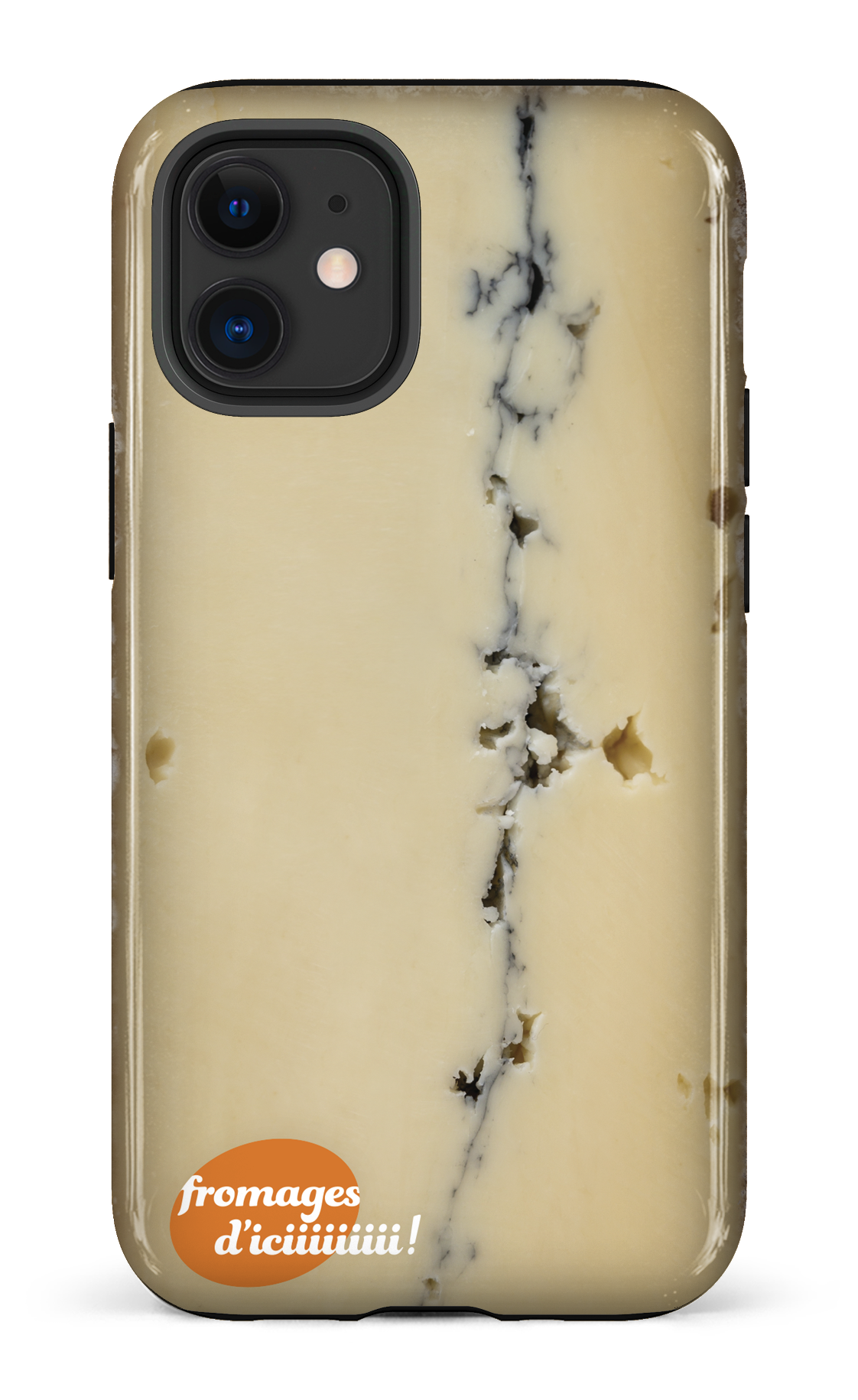 iPhone 12 Mini Tough Fromage Cendré Logo -