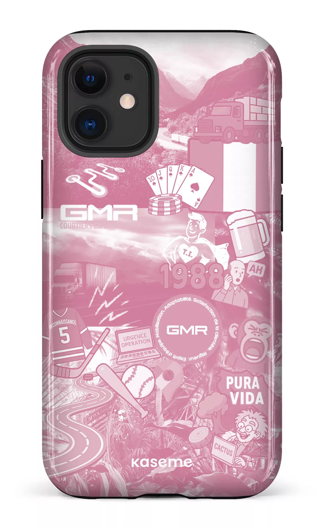 iPhone 12 Mini Tough GMR Collage Rose -