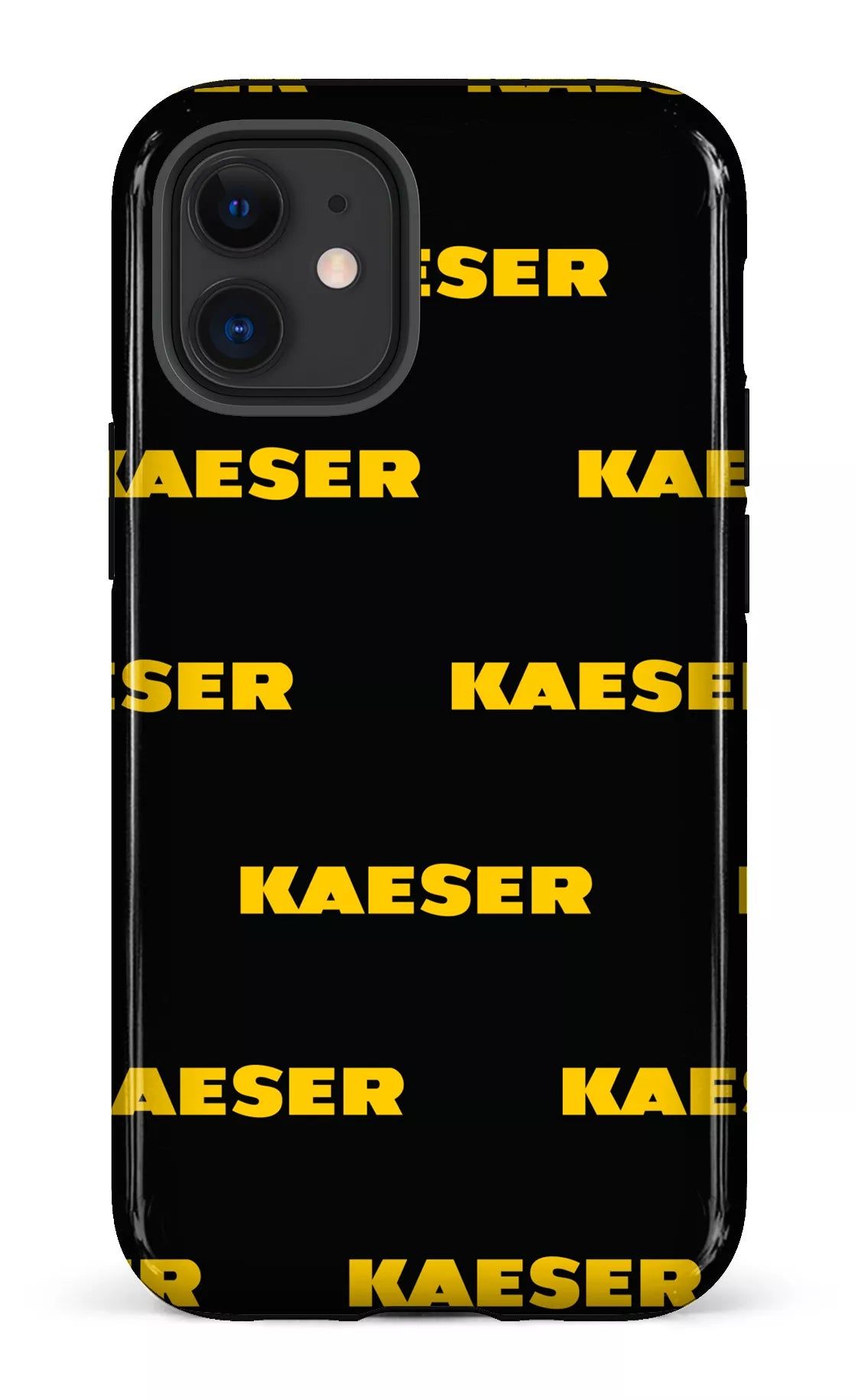 iPhone 12 Mini Tough Kaeser Pattern Noir -