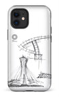 iPhone 12 Mini Tough Parc Olympique - Croquis Plan Blanc -