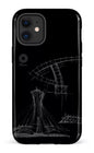 iPhone 12 Mini Tough Parc Olympique - Croquis Plan Noir -