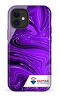 iPhone 12 Mini Tough Peinture marbrée sombre violette de Francheville -
