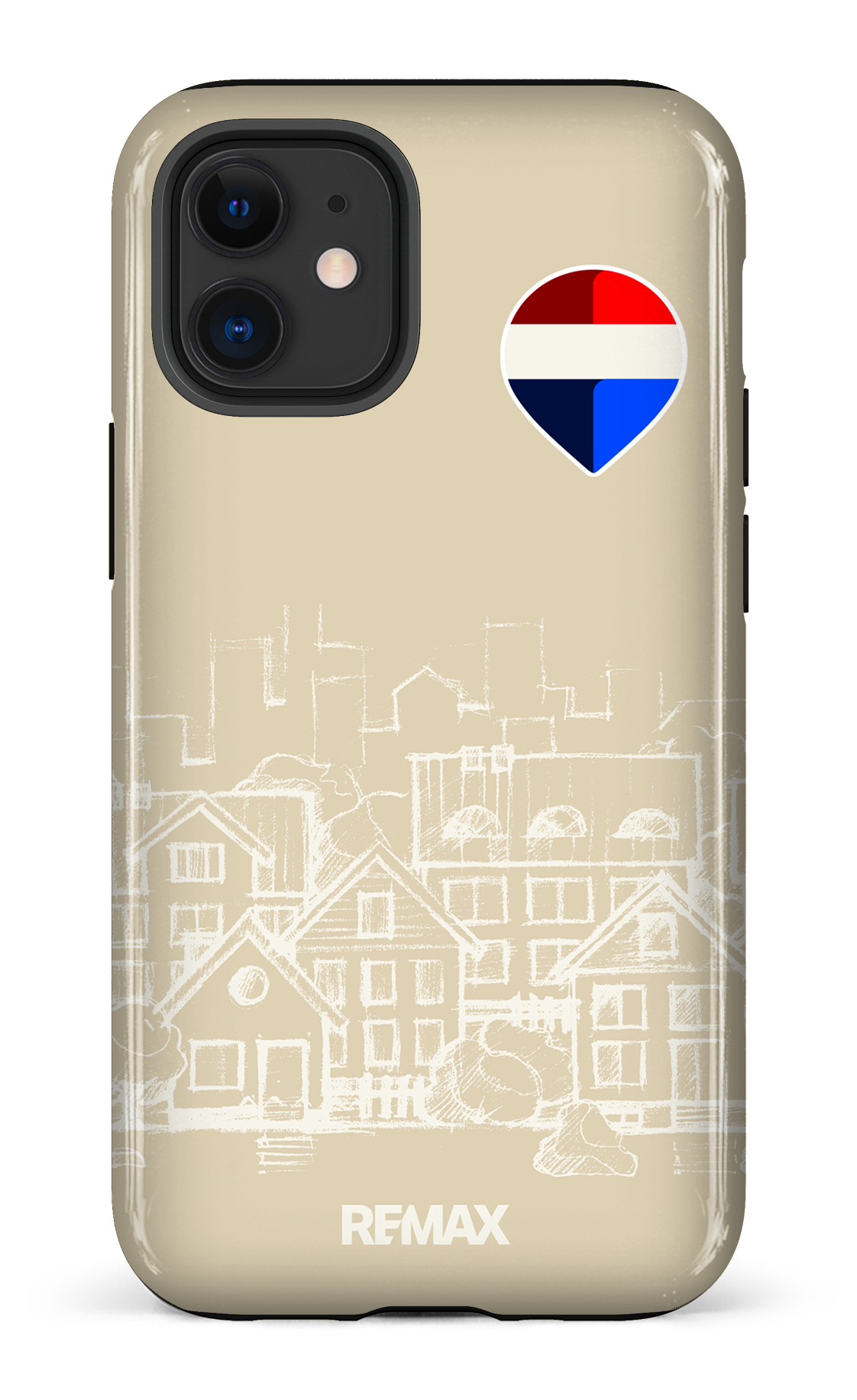 iPhone 12 Mini Tough Remax Sketch Crème -
