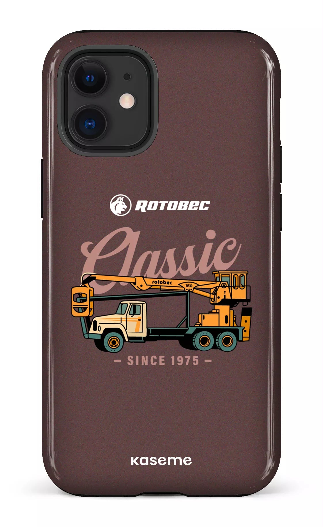 iPhone 12 Mini Tough Rotobec Brun "Classic" -