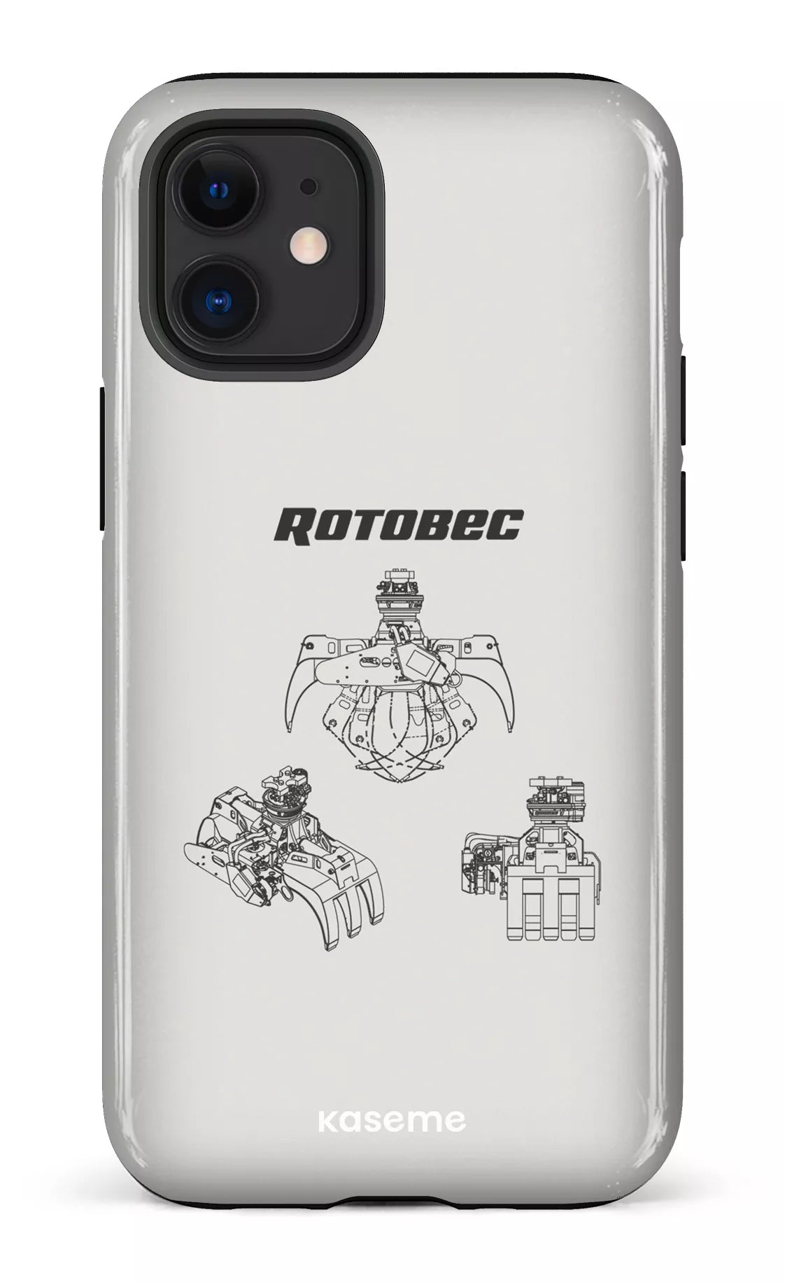 iPhone 12 Mini Tough Rotobec Gris -