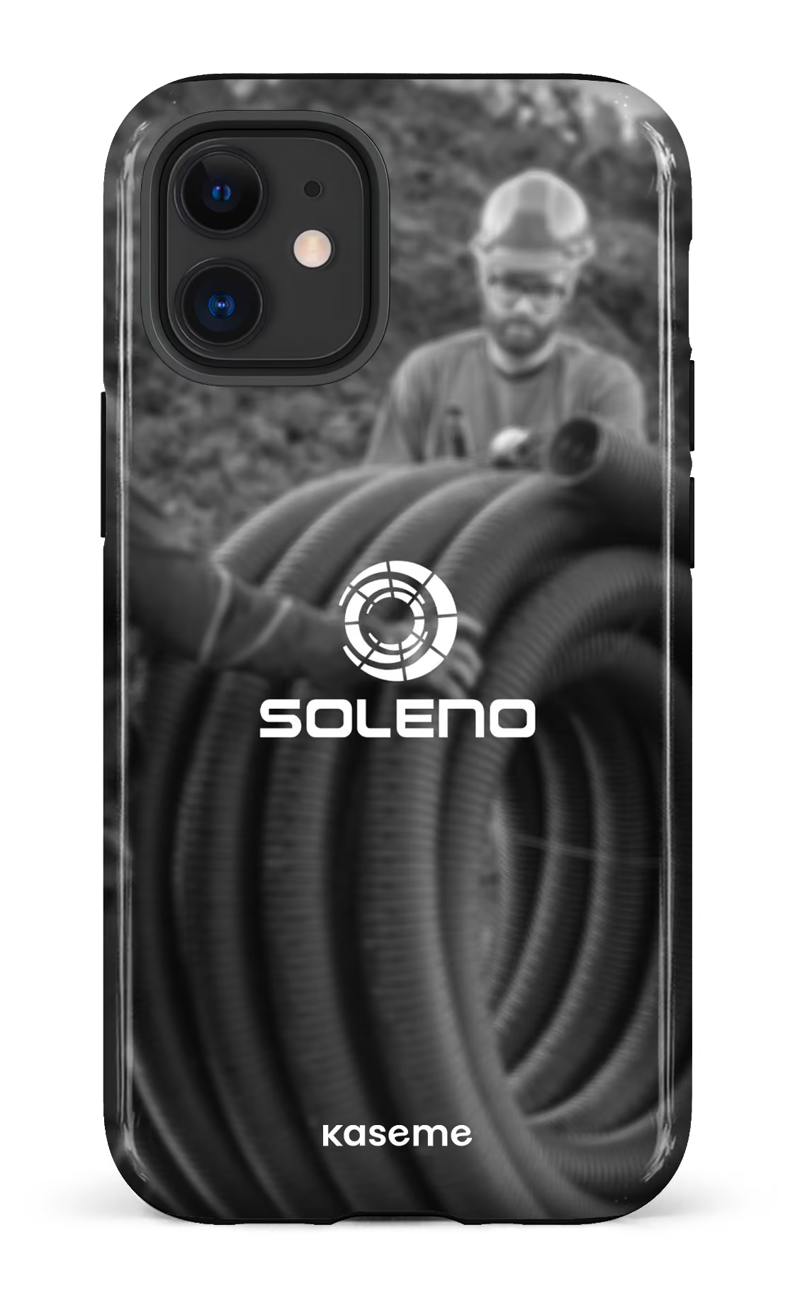 iPhone 12 Mini Tough Soleno tuyau N&B -