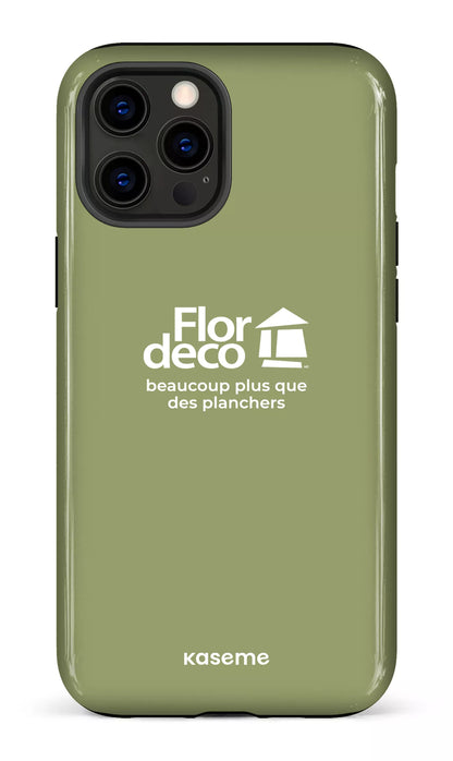 iPhone 12 Pro Max Tough Flordeco logo Sauge -
