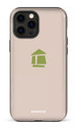 iPhone 12 Pro Max Tough Flordeco logo grège -