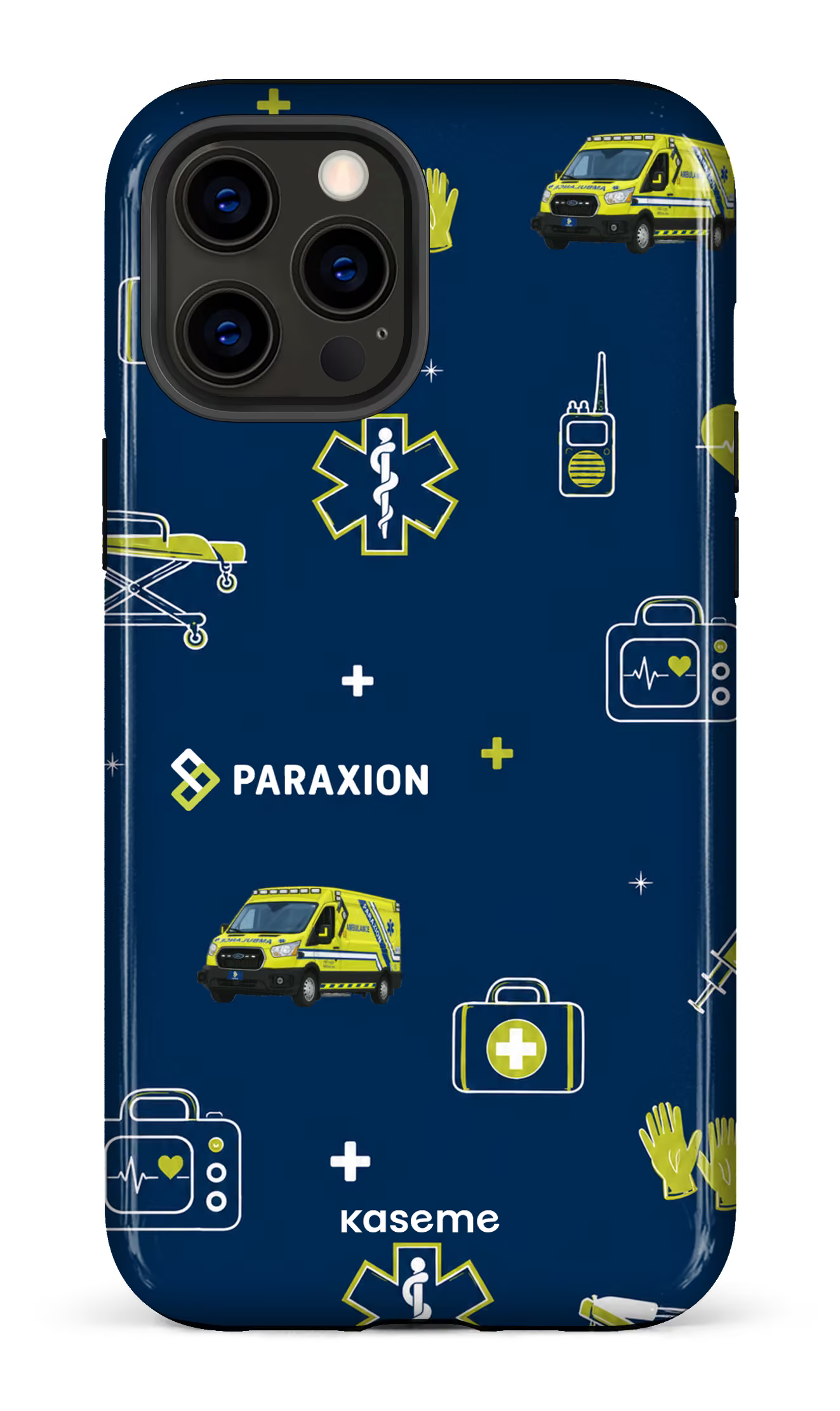 iPhone 12 Pro Max Tough Icônes bleu Paraxion -