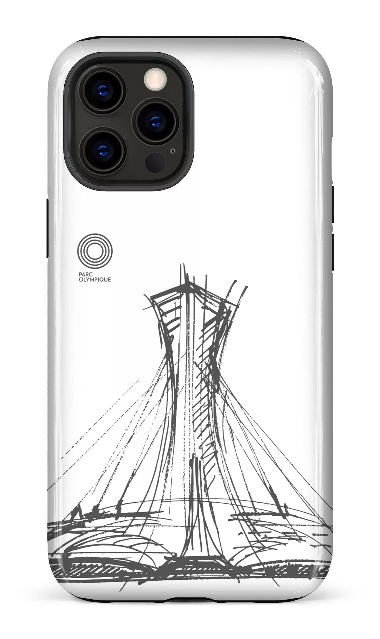 iPhone 12 Pro Max Tough Parc Olympique - Croquis Blanc -