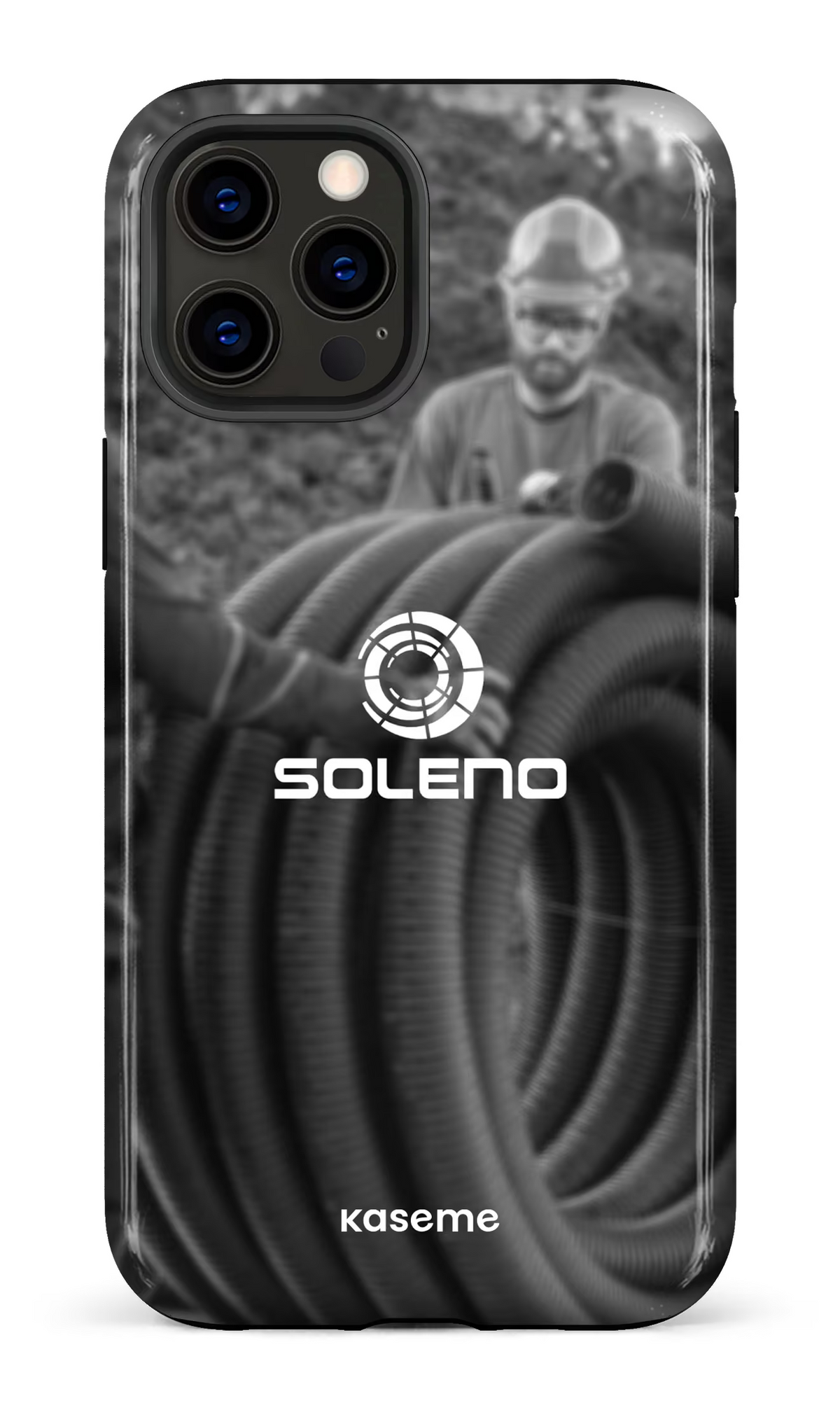 iPhone 12 Pro Max Tough Soleno tuyau N&B -
