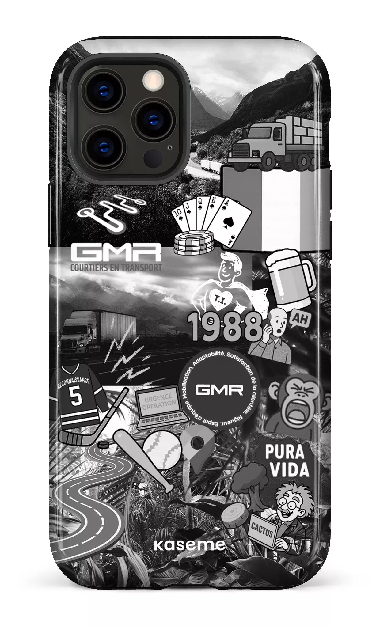 iPhone 12 Pro Tough GMR Collage Noir et Blanc -