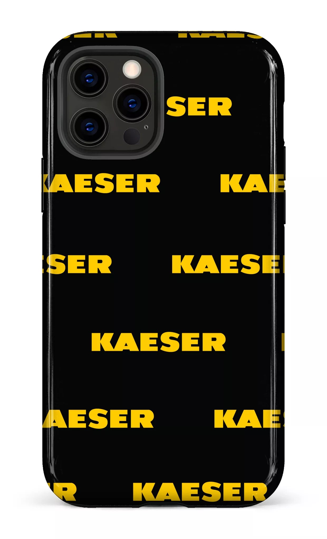 iPhone 12 Pro Tough Kaeser Pattern Noir -