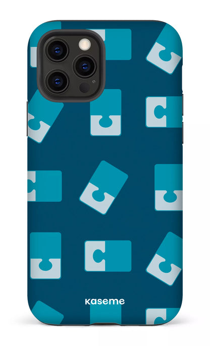 iPhone 12 Pro Tough Matte Casse-tête Bleu -