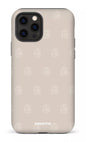 iPhone 12 Pro Tough Matte Flordeco motif grège -