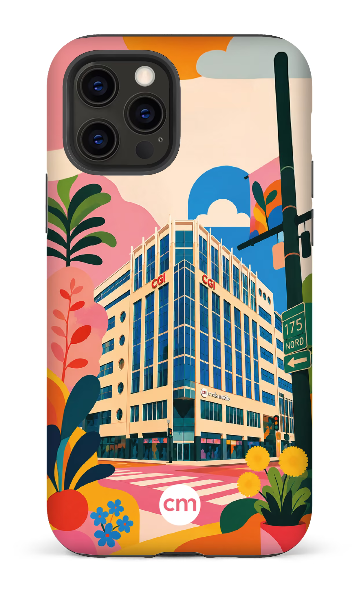 iPhone 12 Pro Tough Matte Funky Building Crakmedia -