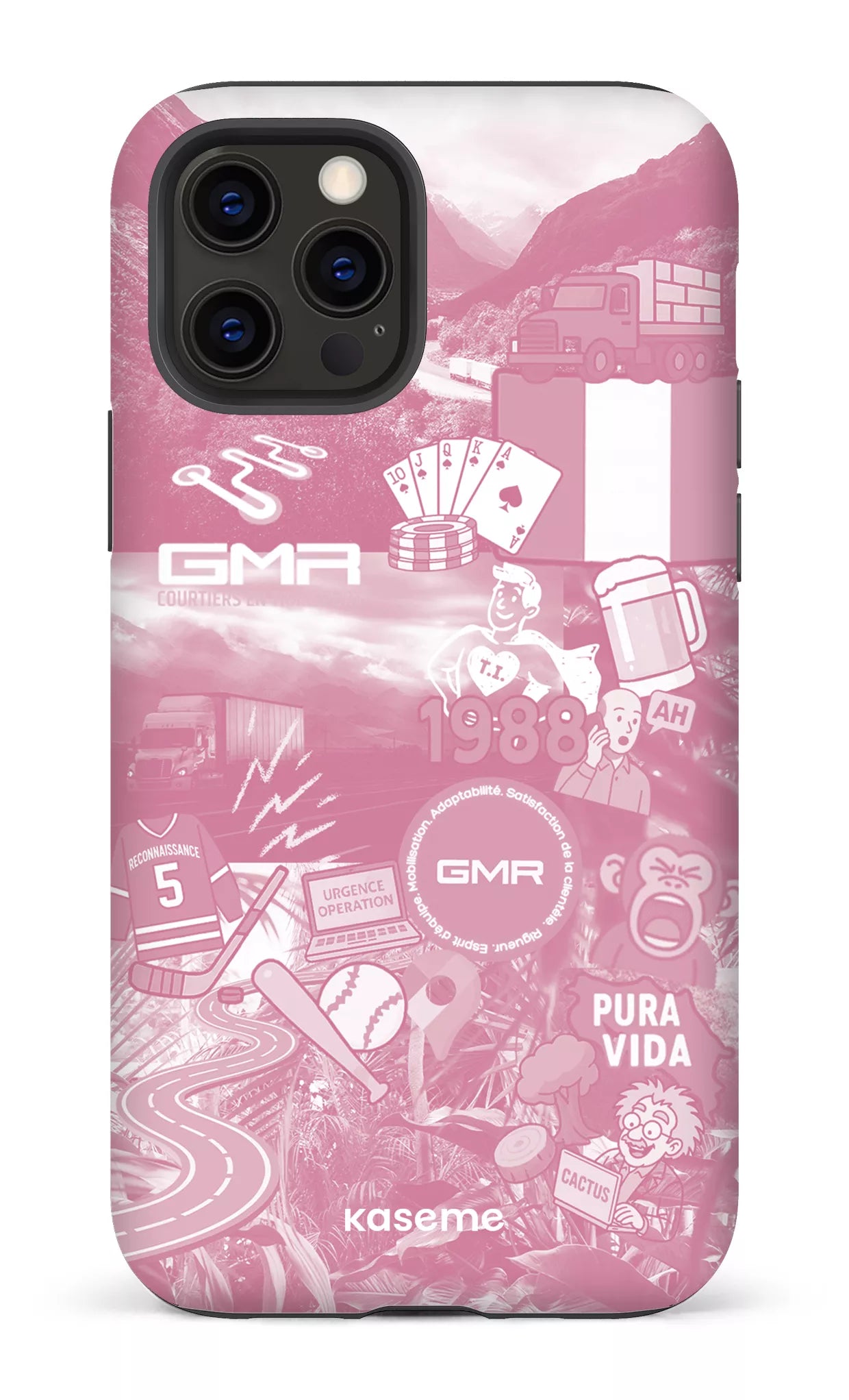 iPhone 12 Pro Tough Matte GMR Collage Rose -
