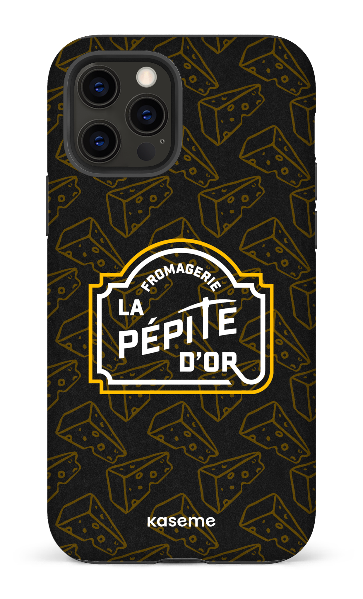 iPhone 12 Pro Tough Matte Pépite x Fromages Noir -