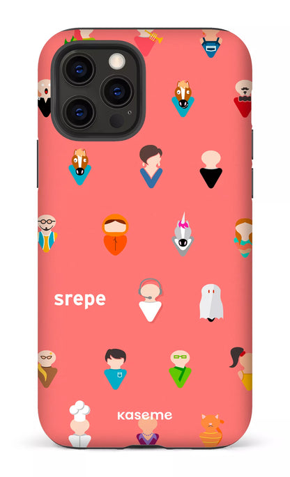 iPhone 12 Pro Tough Matte Personnages Saumon -