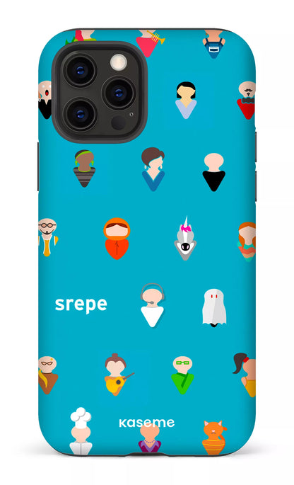 iPhone 12 Pro Tough Matte Personnages Turquoise -