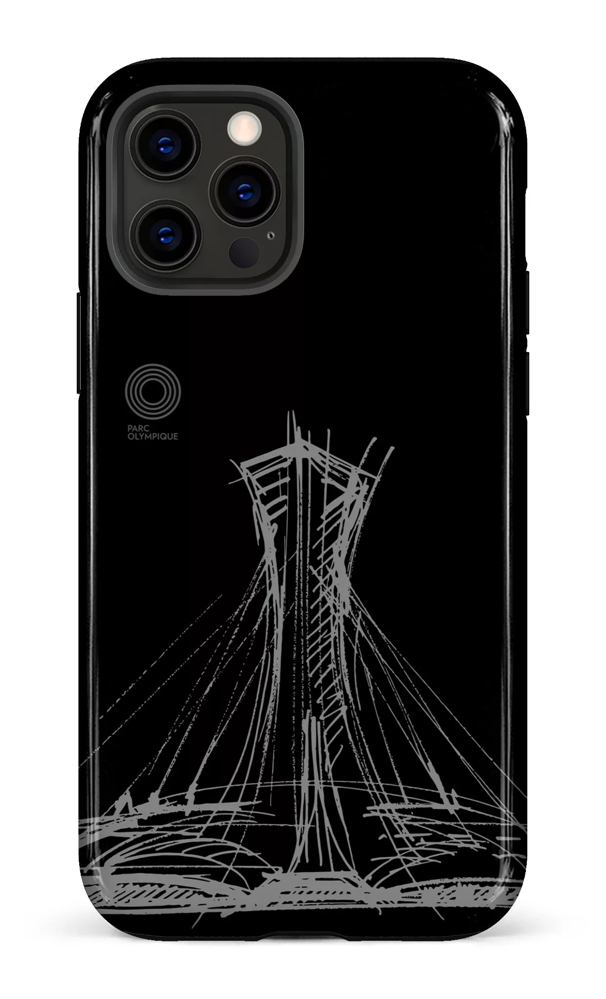 iPhone 12 Pro Tough Parc Olympique - Croquis Noir -