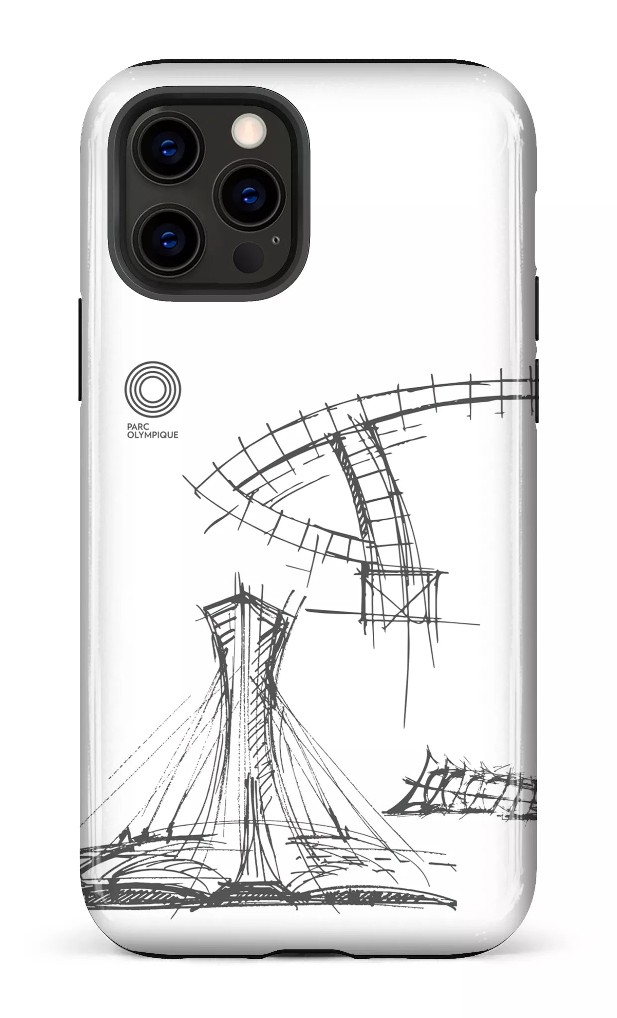 iPhone 12 Pro Tough Parc Olympique - Croquis Plan Blanc -