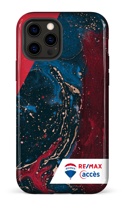 iPhone 12 Pro Tough Peinture marbrée sombre -