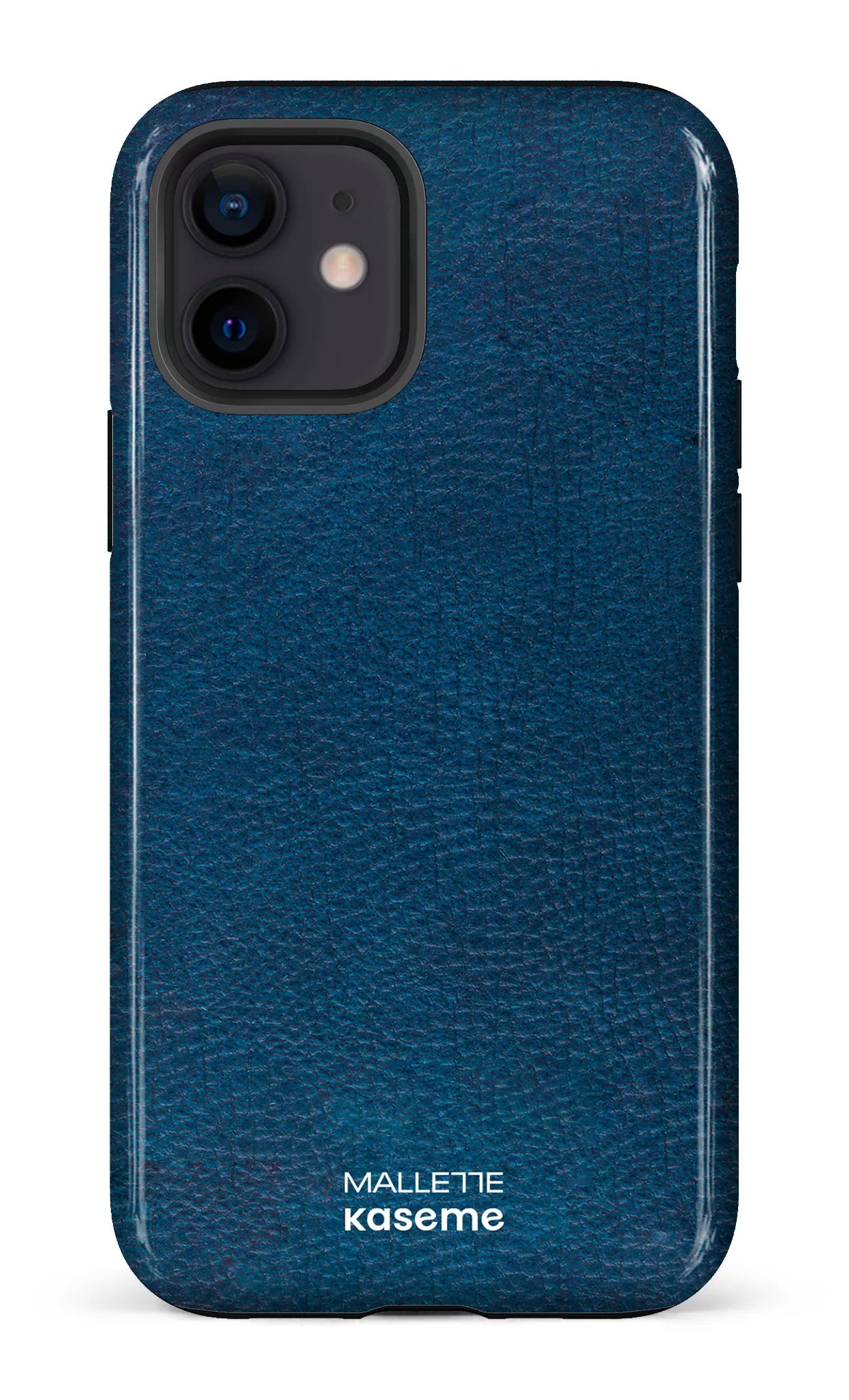 iPhone 12 Tough Cuir Bleu x Mallette -
