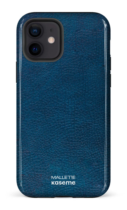 iPhone 12 Tough Cuir Bleu x Mallette -