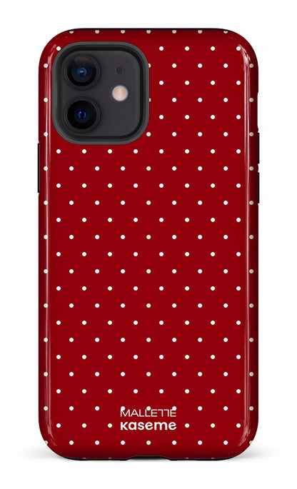 iPhone 12 Tough Ditsy Rouge x Mallette -
