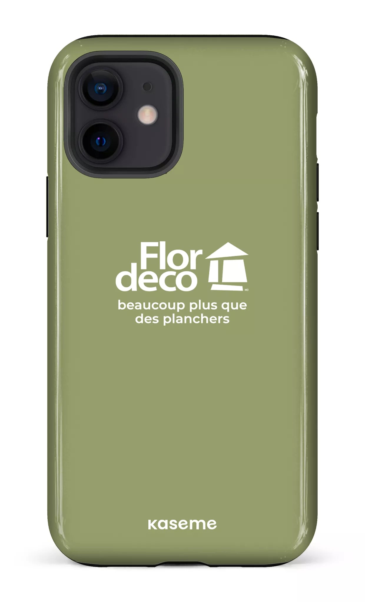 iPhone 12 Tough Flordeco logo Sauge -
