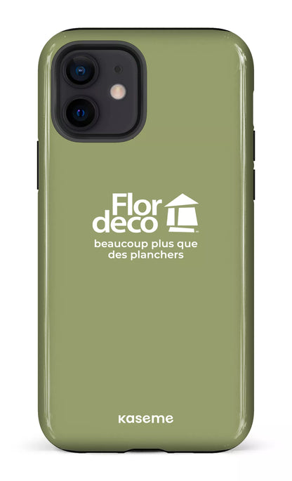 iPhone 12 Tough Flordeco logo Sauge -