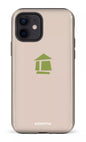 iPhone 12 Tough Flordeco logo grège -