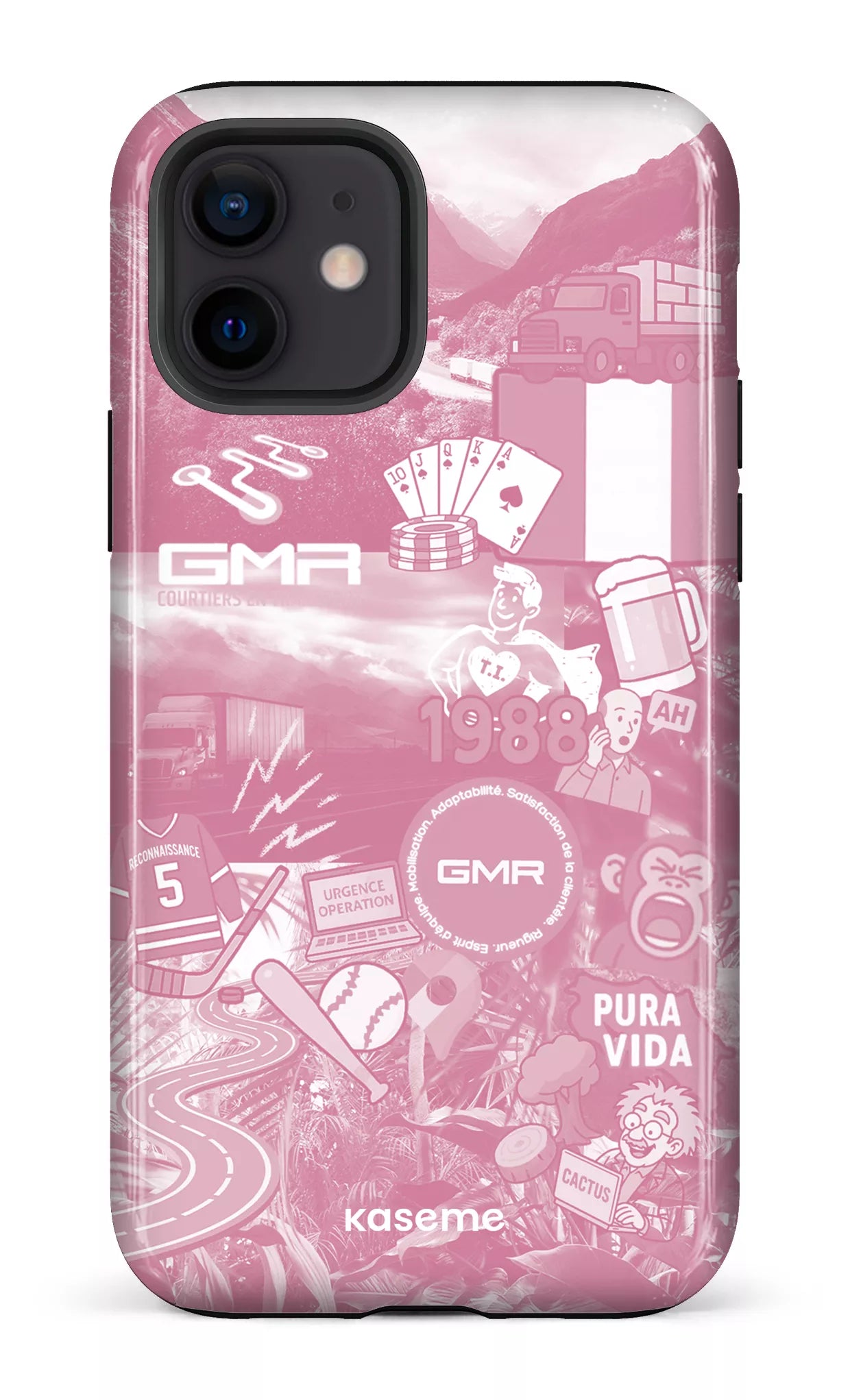 iPhone 12 Tough GMR Collage Rose -
