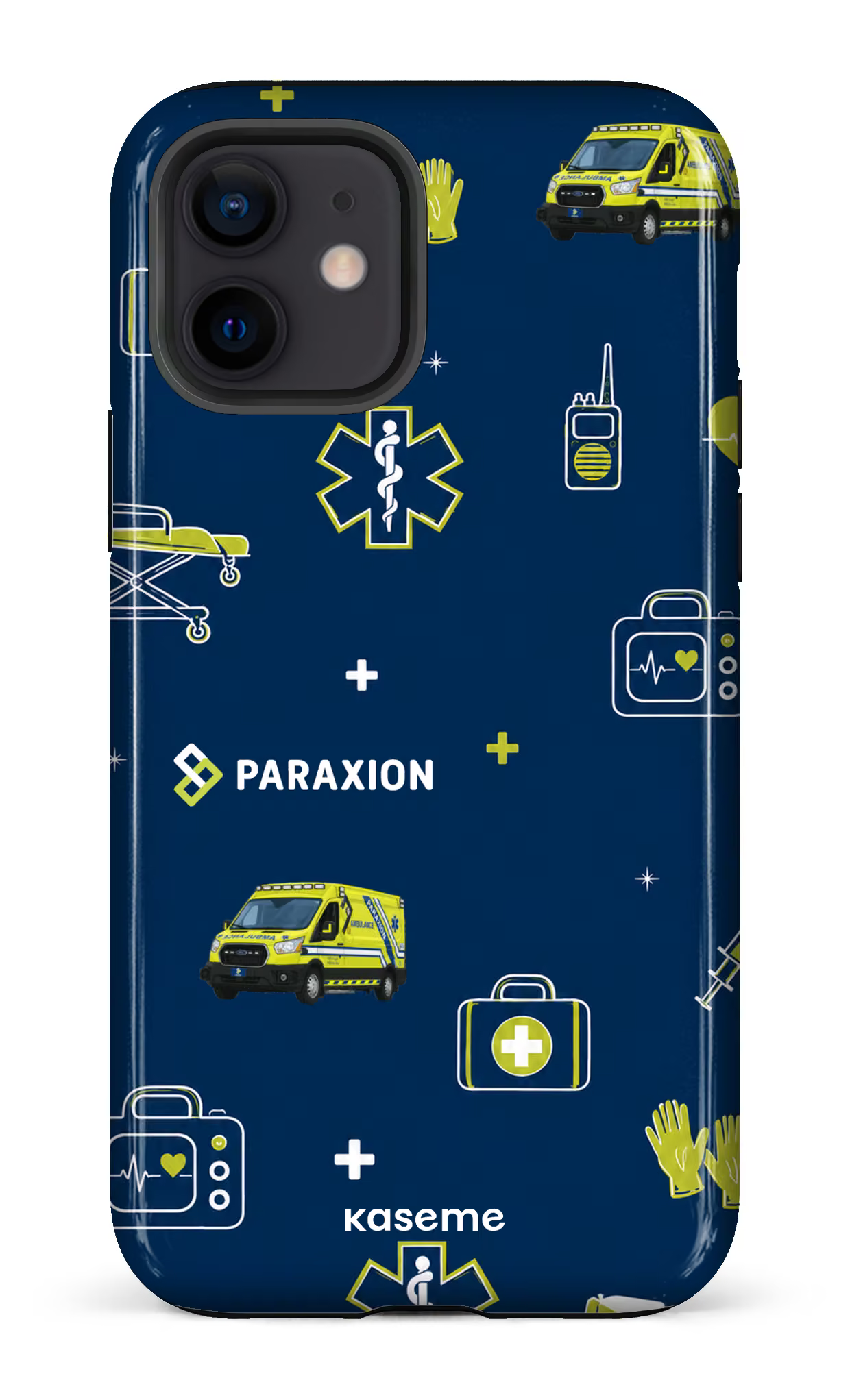 iPhone 12 Tough Icônes bleu Paraxion -