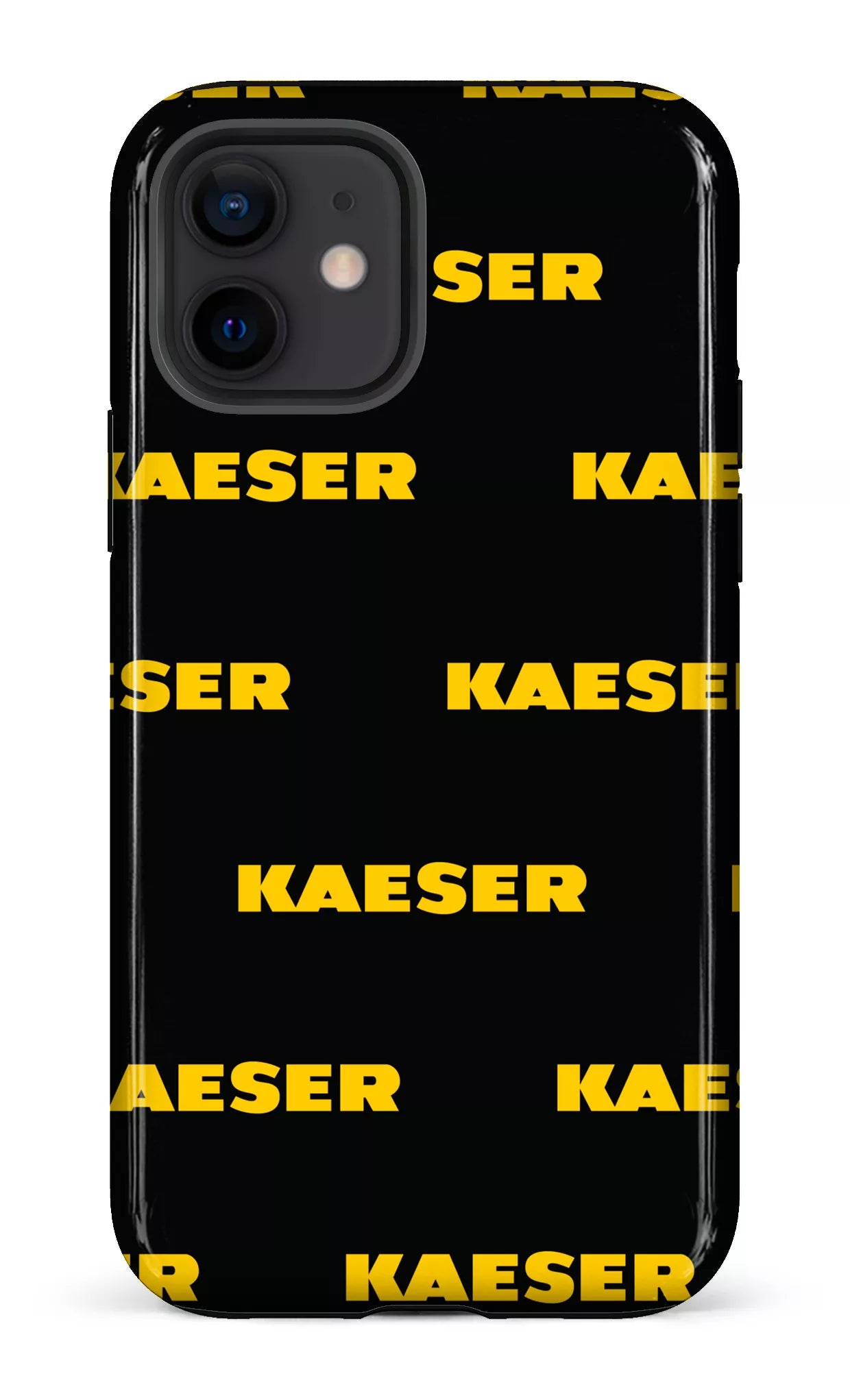 iPhone 12 Tough Kaeser Pattern Noir -