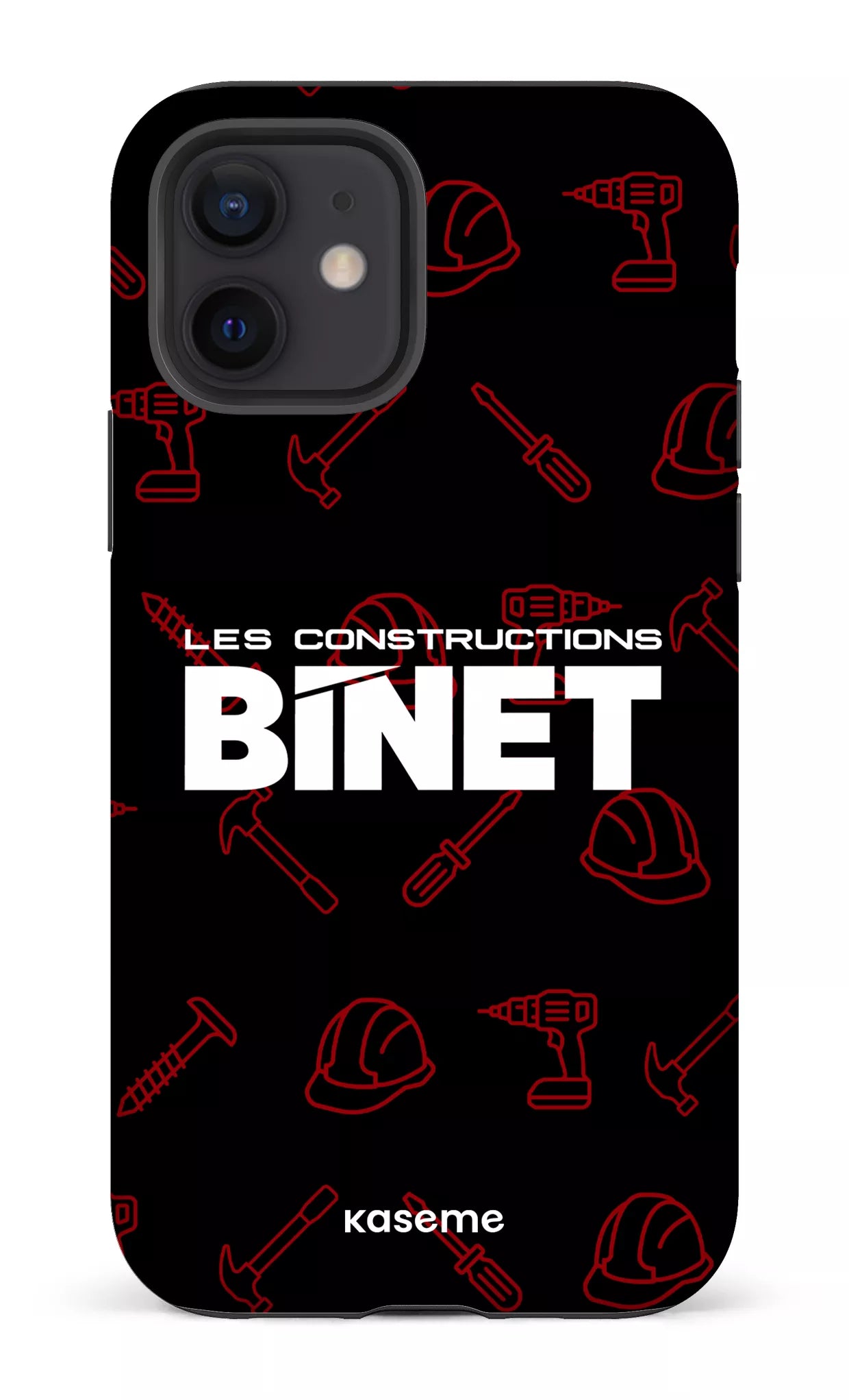 iPhone 12 Tough Matte Constructions Binet Noir -
